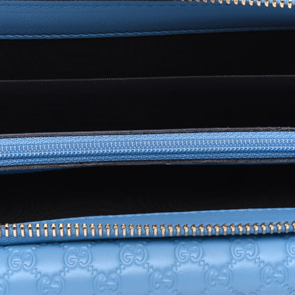 Gucci Soft Microguccissima Continental Zip Wallet Mineral Blue 5 of 14