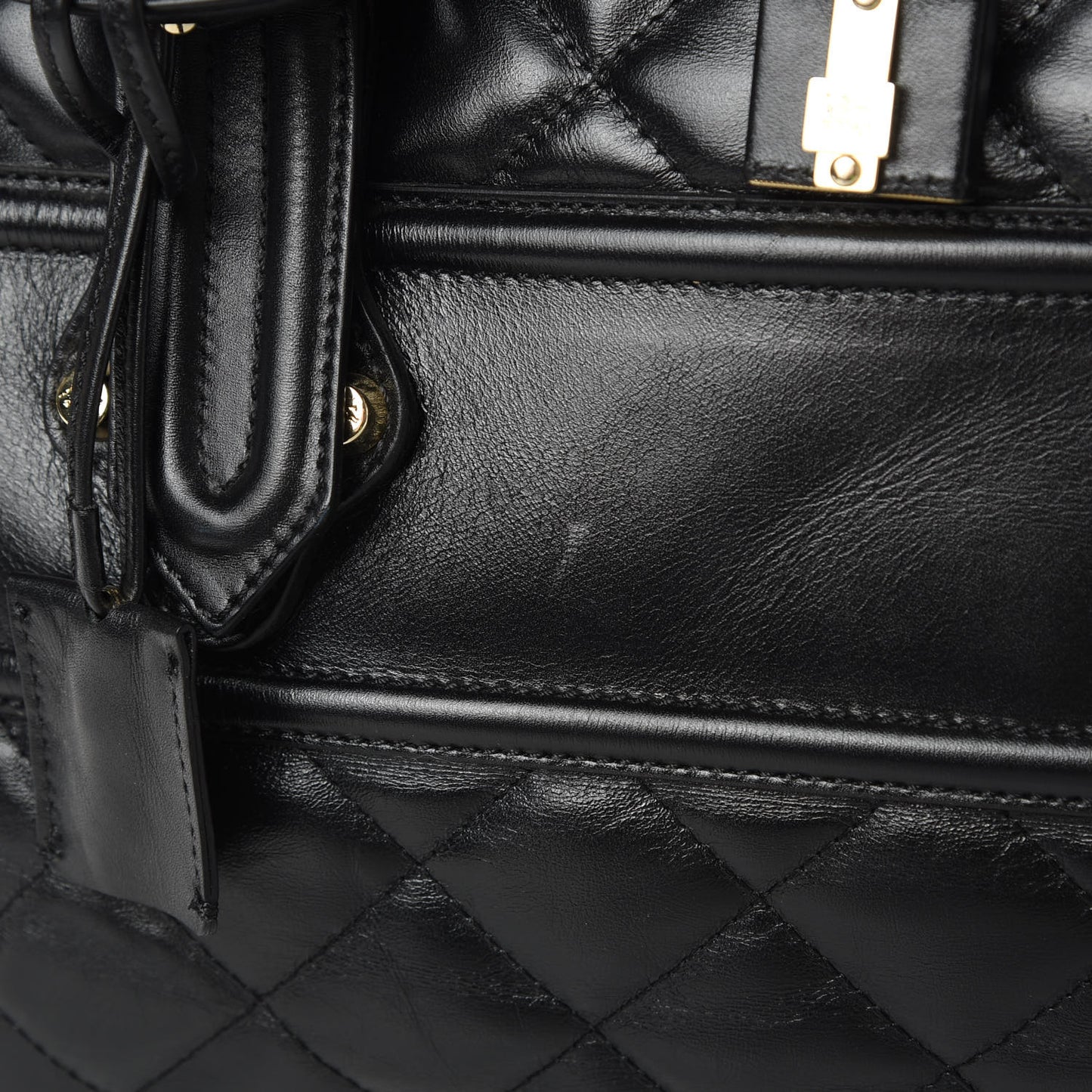 Calfskin Quilted XL Manor Tote Black