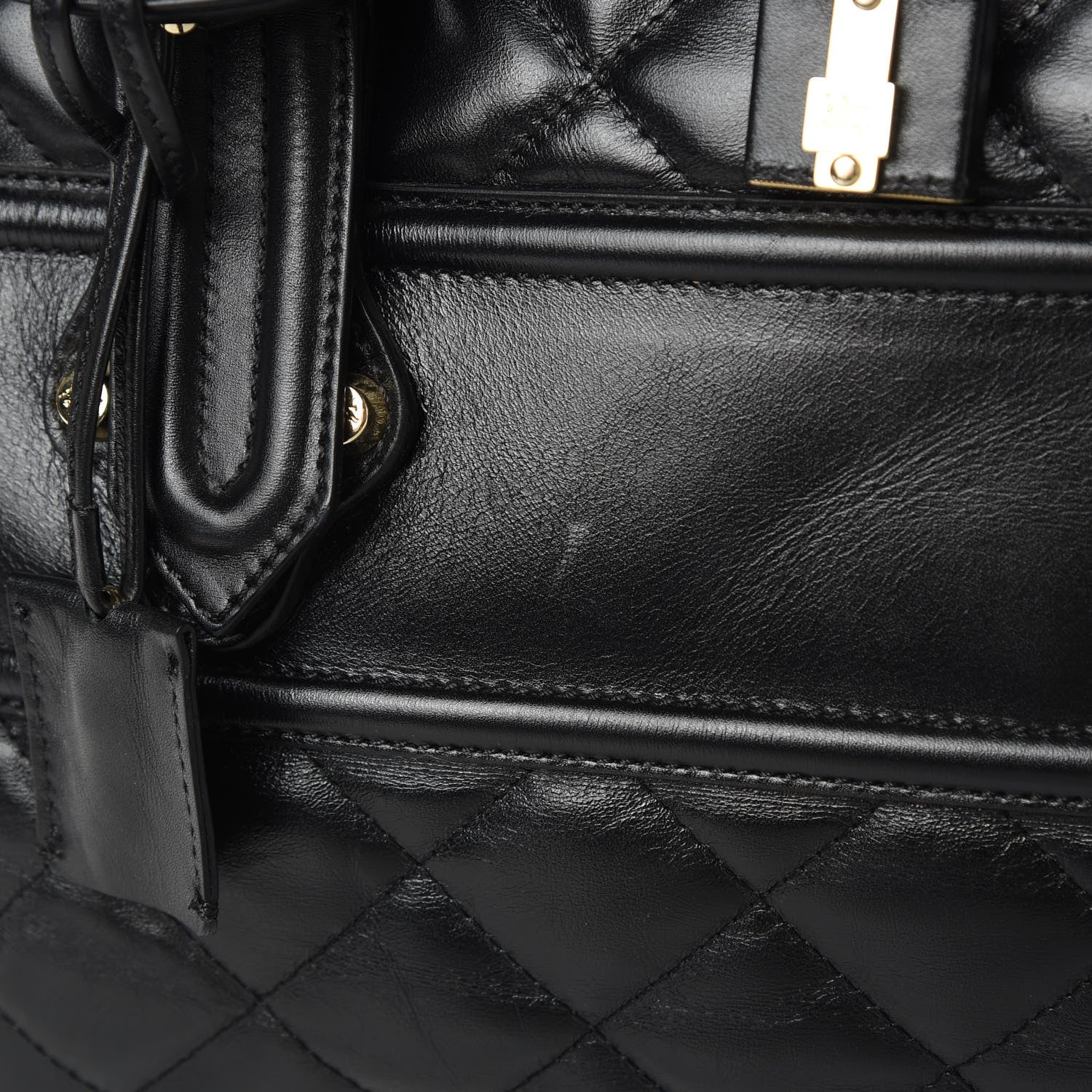 Burberry Calfskin Quilted XL Manor Tote Black 12 of 15