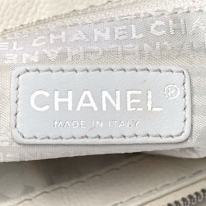 Chanel Caviar Perforated Pulley Shoulder Bag White 5 of 18