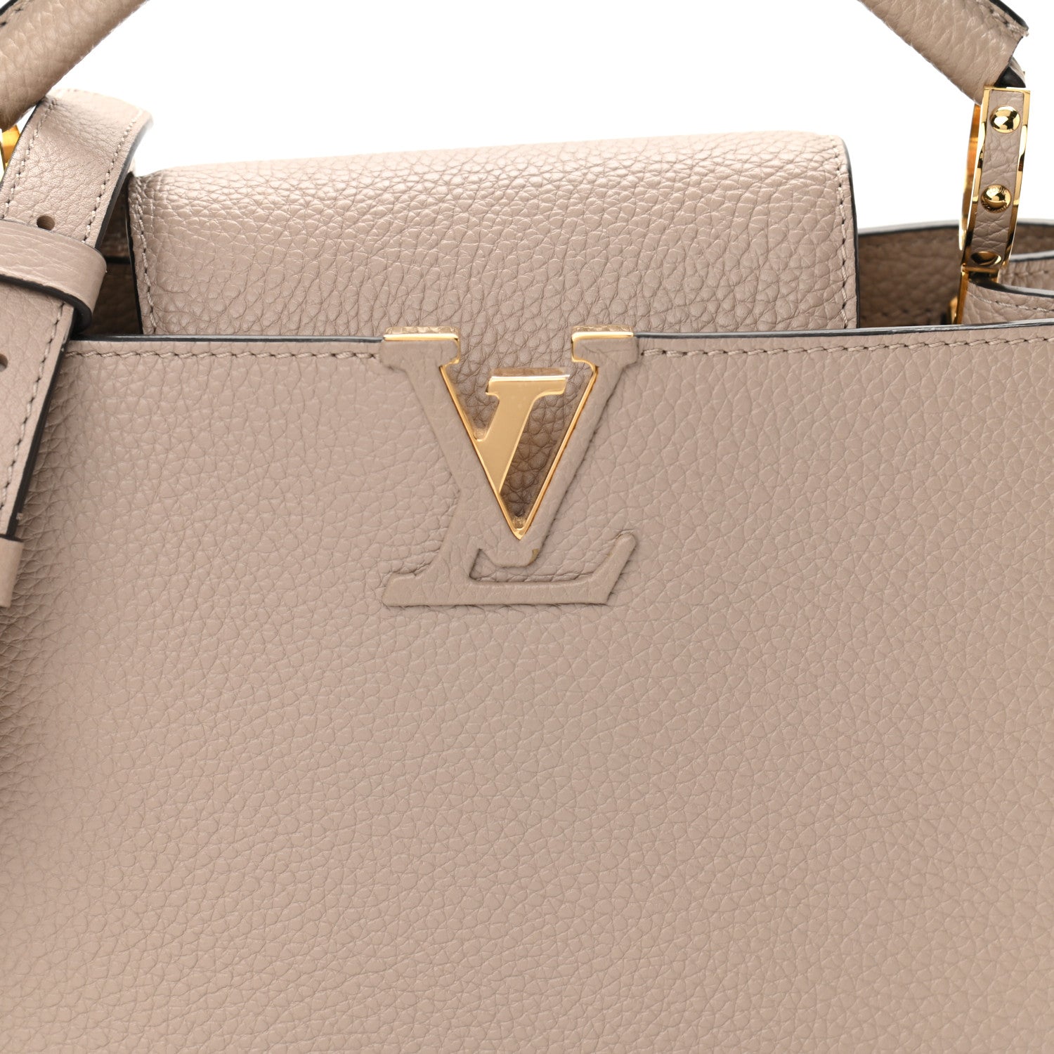 Louis Vuitton Taurillon Capucines BB Galet 7 of 9