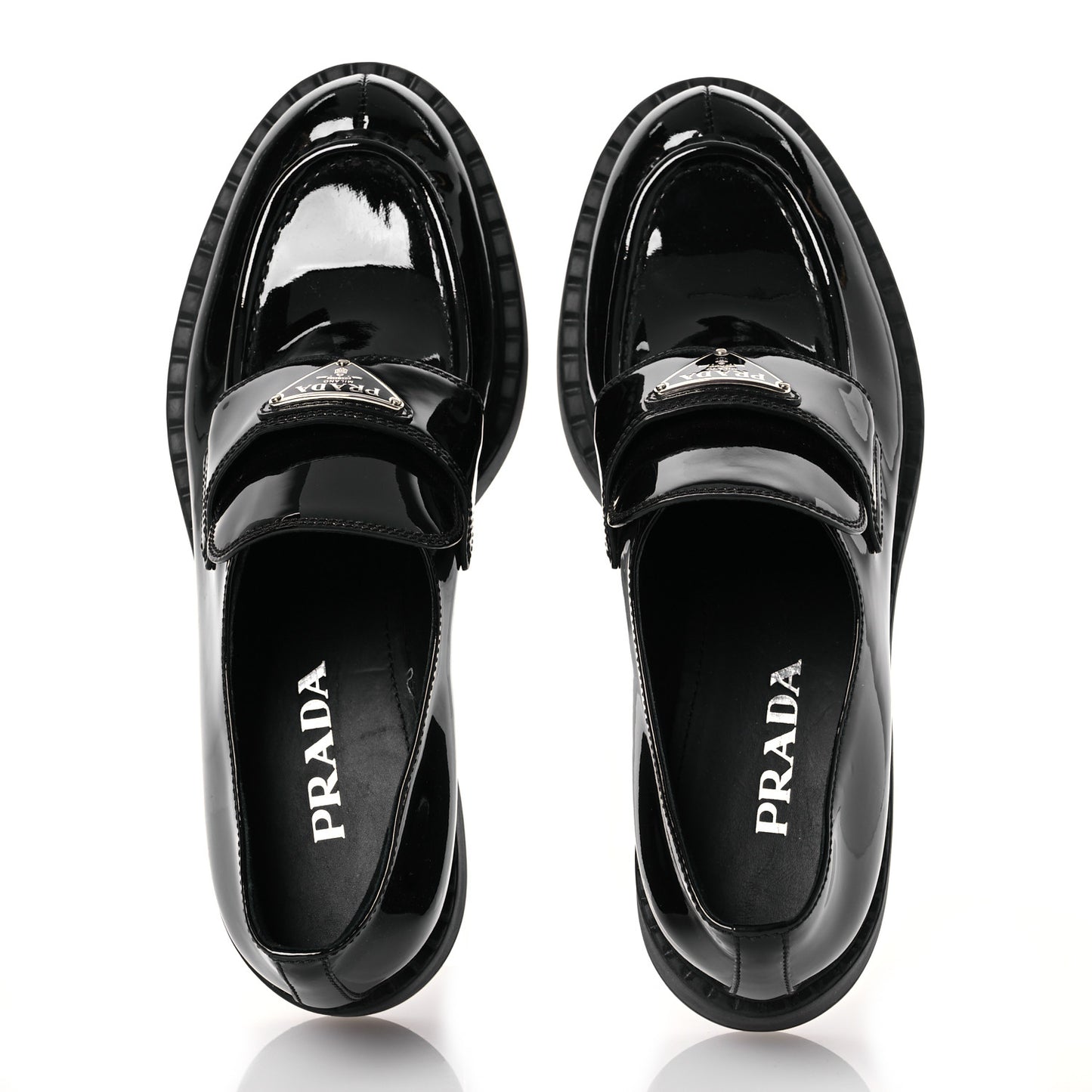 Vernice Triangle 50mm Loafers 41 Black