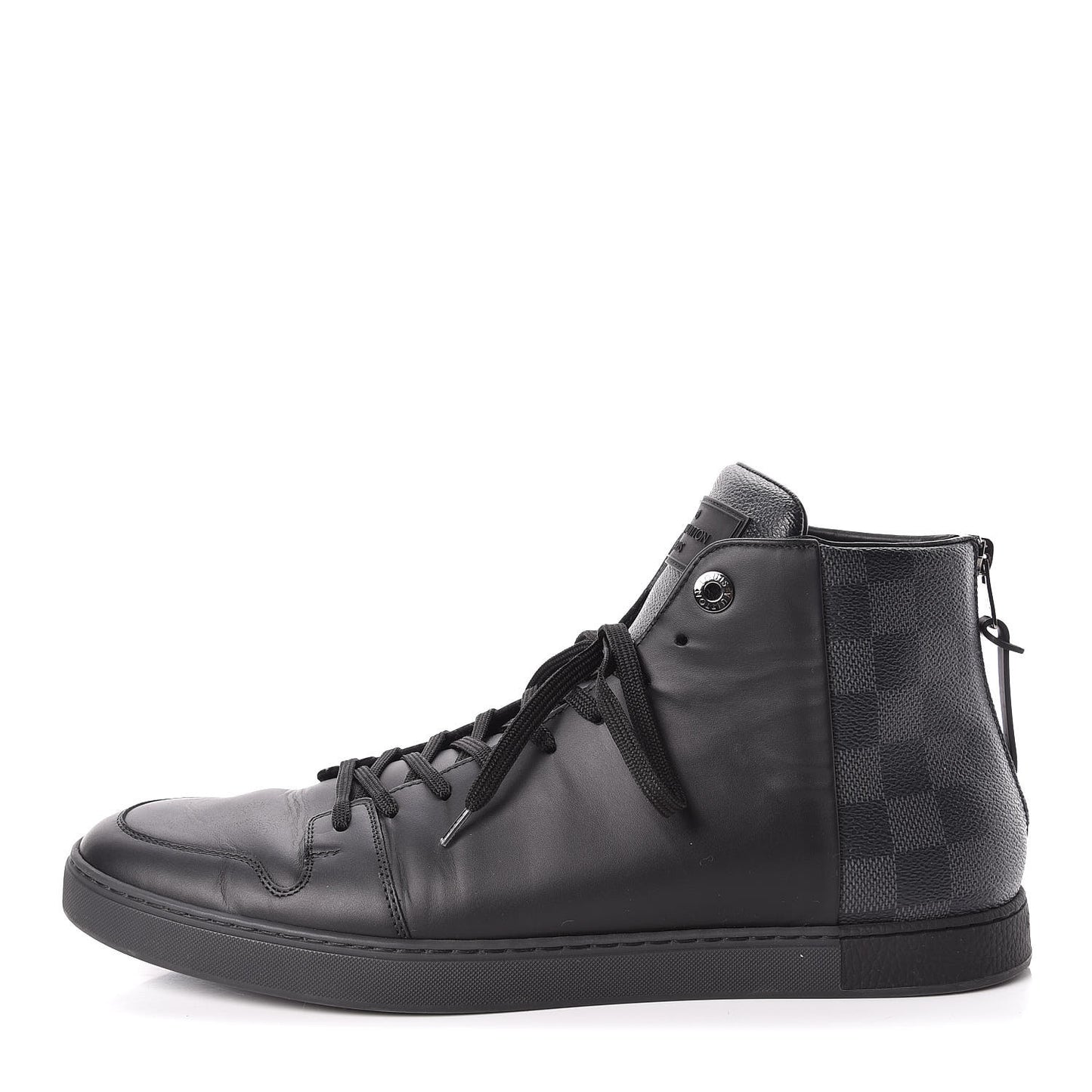 Calfskin Damier Graphite High Top Sneakers 9.5