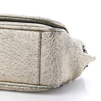 Chanel Distressed Metallic Lambskin Quilted Le Marais Ligne Flap Shoulder Bag Gold 9 of 9