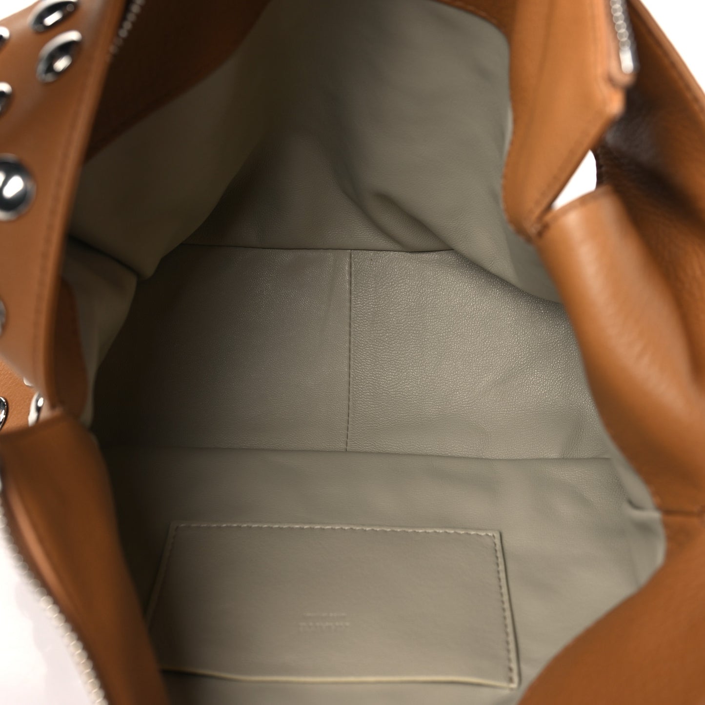 Pebbled Sport Calfskin Studded Elena Nougat