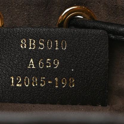 Fendi Vitello Liberty F is Fendi Bi-Color FF 1974 Embossed Mini Mon Tresor Bucket Bag Maya Black 8 of 13