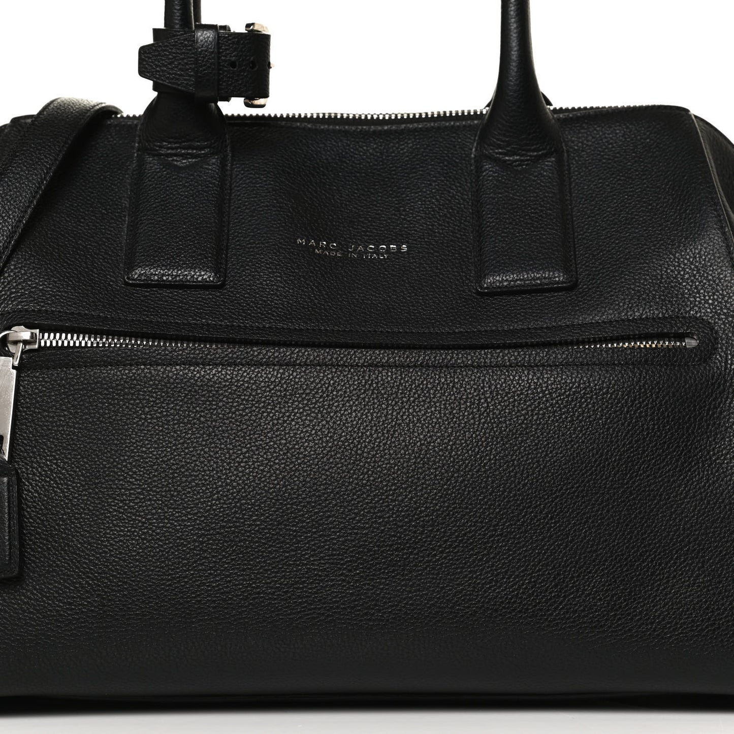 Textured Calfskin Medium Incognito Satchel Black