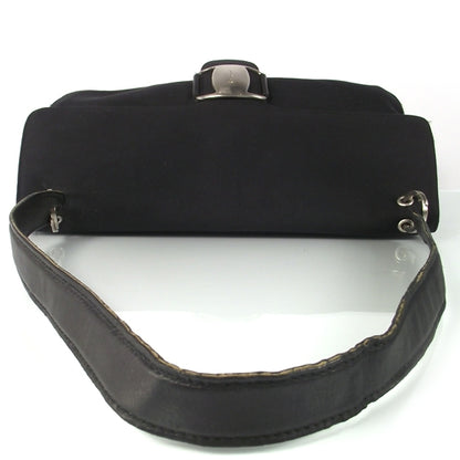 FASHIONPHILE SALVATOREFERRAGAMOCanvasShoulderBagBlack 4 of 11