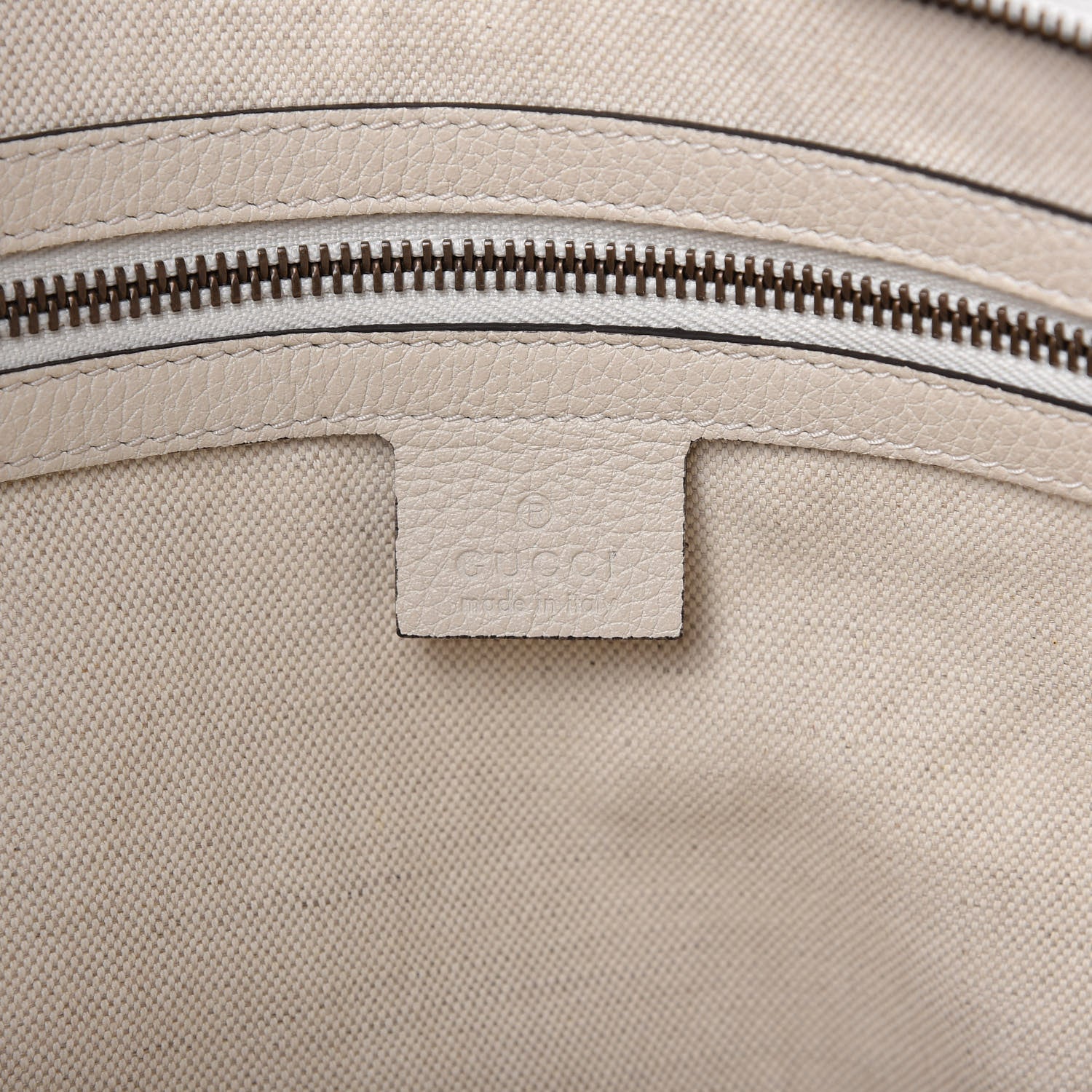 Gucci Grained Calfskin Logo Half Moon Hobo White 8 of 10