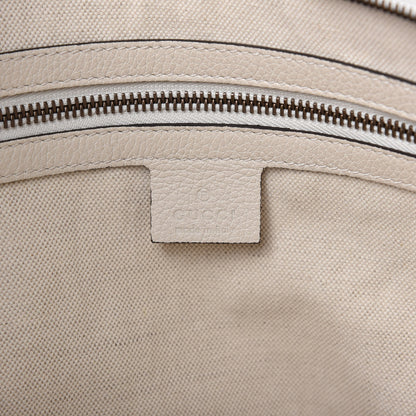 Gucci Grained Calfskin Logo Half Moon Hobo White 8 of 10