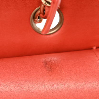 Chanel Lambskin Quilted Medium Double Flap Orange 10 of 13