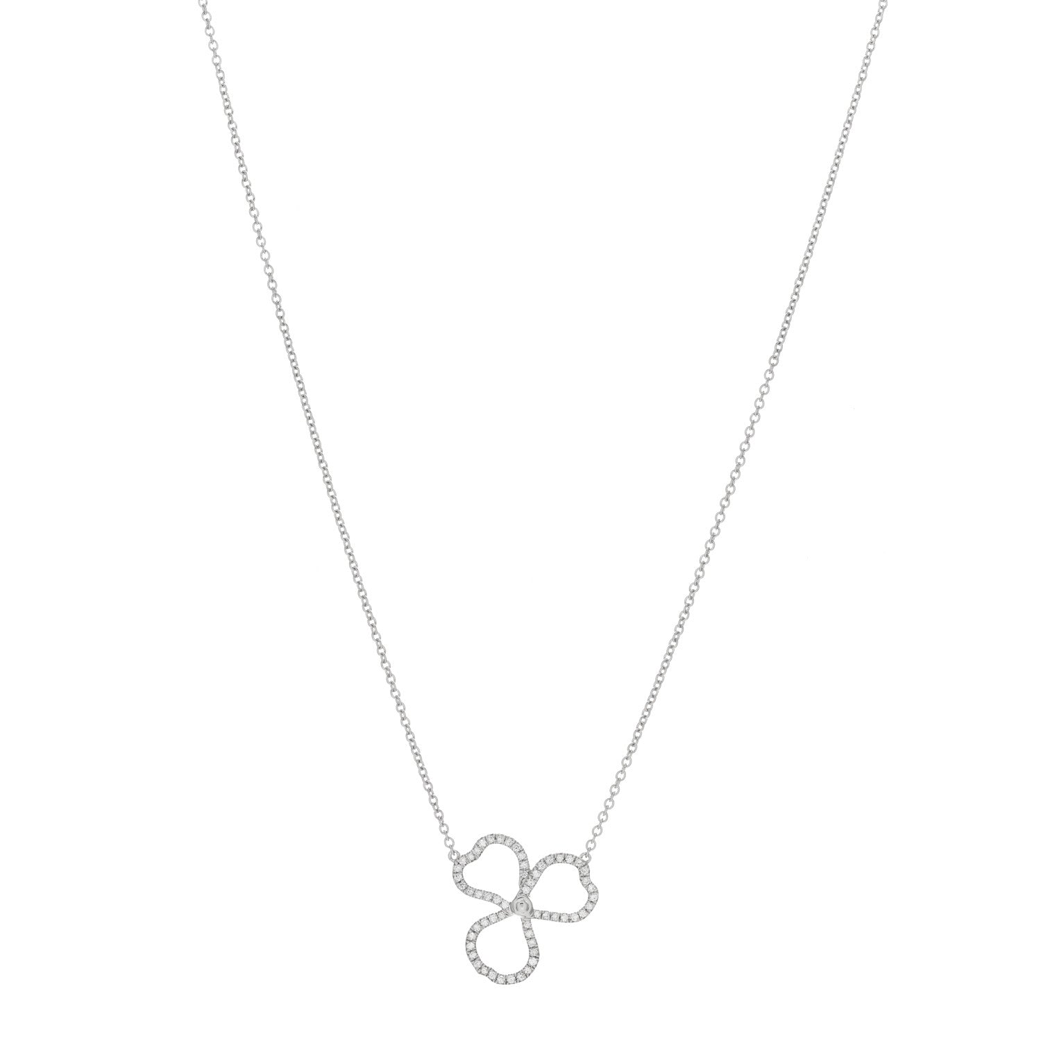 Tiffany Platinum Diamond Small Paper Flowers Pendant Necklace 1 of 3