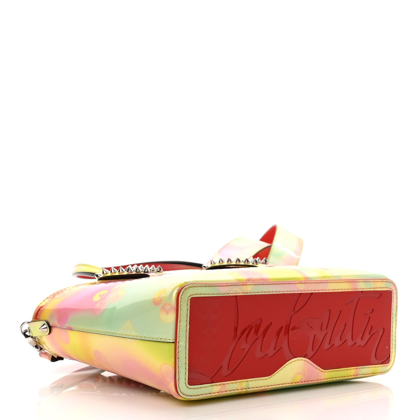 Patent Calfskin Loubinthesky Small Cabata Tote Multicolor