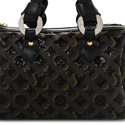 Louis Vuitton Monogram Sequins Eclipse Speedy 28 Black 7 of 9