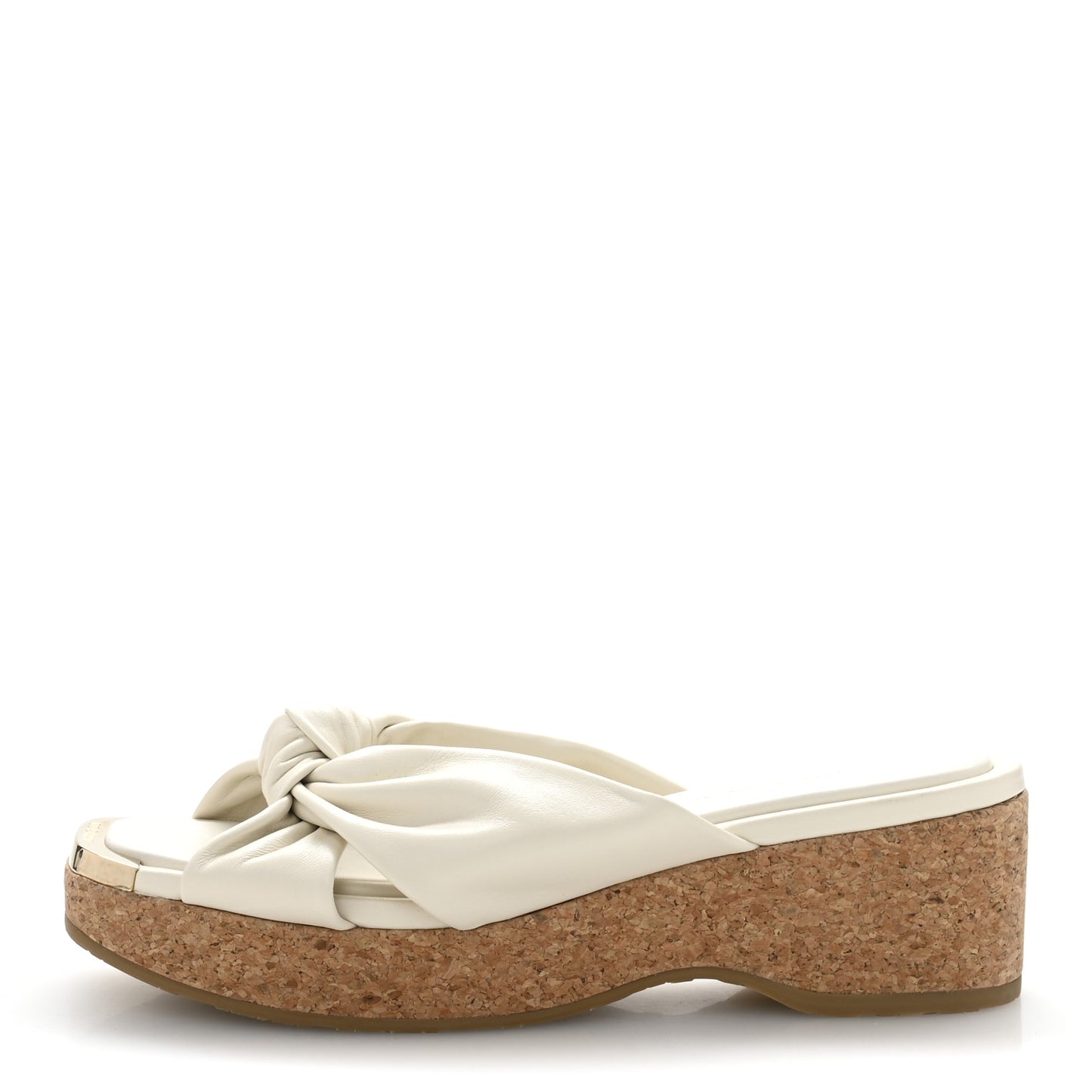 Nappa Avenue Wedge Sandals 39.5 Latte