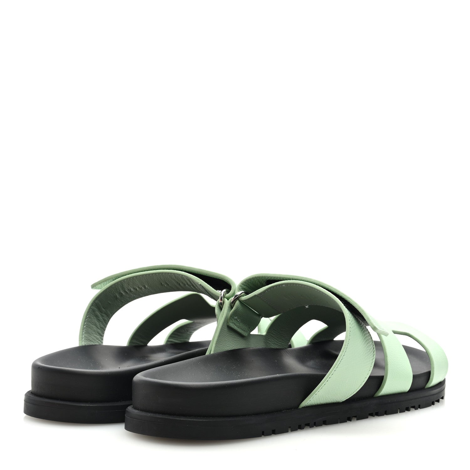Hermes Epsom Womens Chypre Sandals 41 Vert Jade 4 of 8