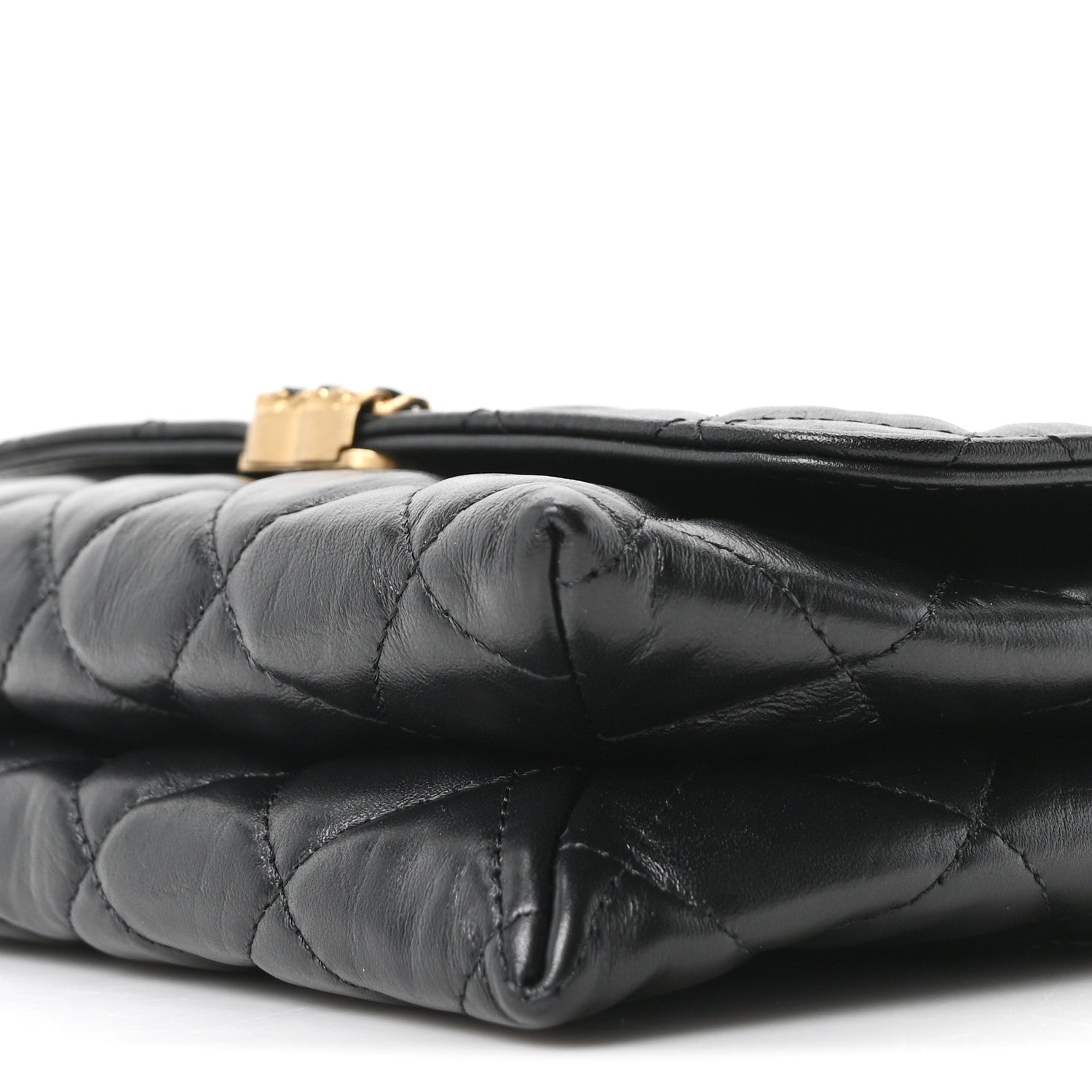 Chanel Lambskin Quilted Chanel 19 Chain Flap Wallet Black 10 of 10