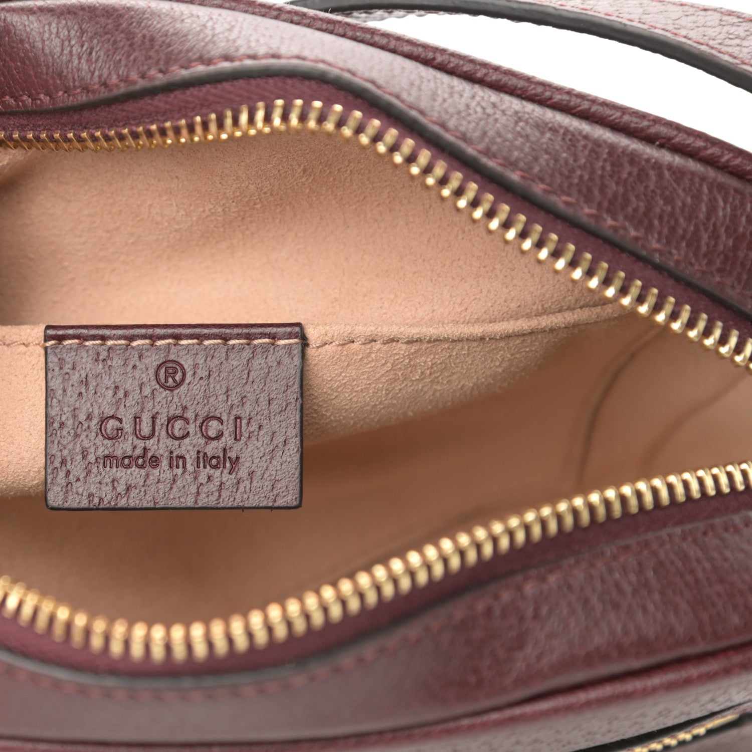 Gucci Calfskin Web Mini Ophidia Shoulder Bag Vintage Bordeaux 6 of 11