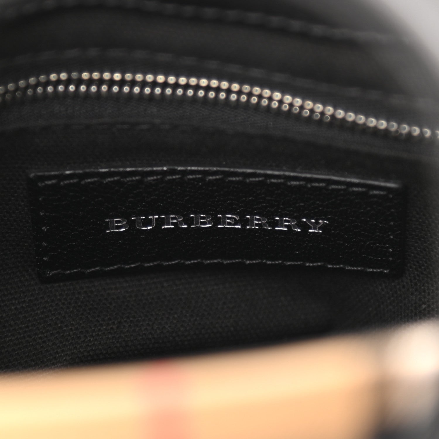Burberry Goatskin Vintage Check Small Banner Tote Black 6 of 11