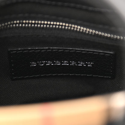 Burberry Goatskin Vintage Check Small Banner Tote Black 6 of 11