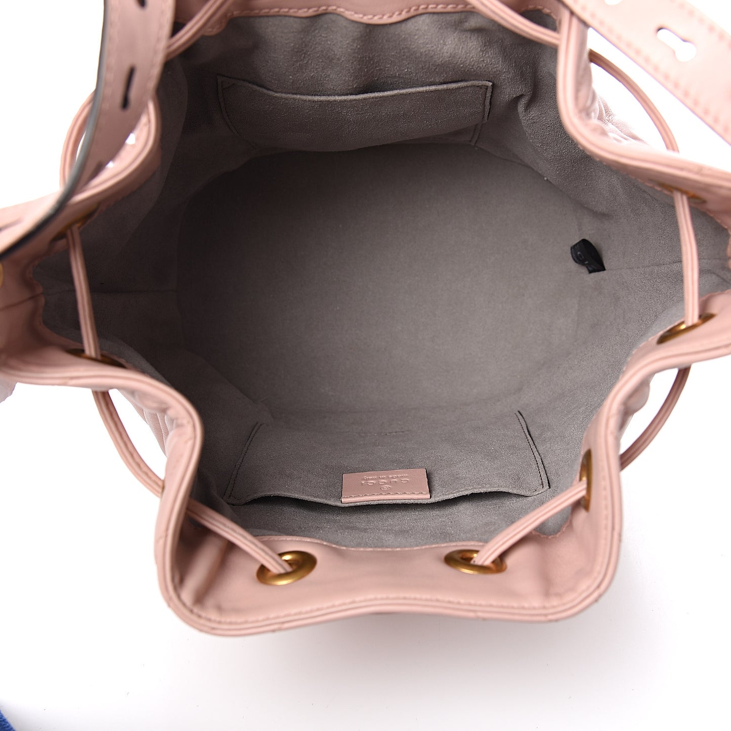 Calfskin Matelasse Sylvie Web GG Marmont Bucket Bag Perfect Pink