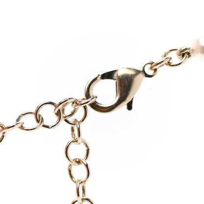 Chanel Pearl Crystal CC Heart Short Necklace Pearly White Gold 5 of 7
