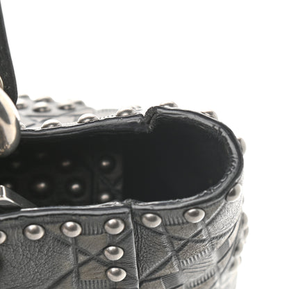 Christian Dior Calfskin Studded Flower Medium Lady Dior Black 11 of 13