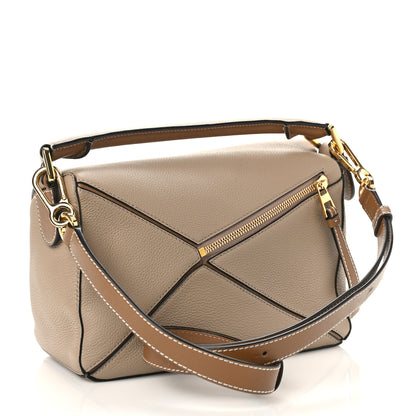 Loewe Grained Calfskin Small Puzzle Bag Sand Mink 3 of 8