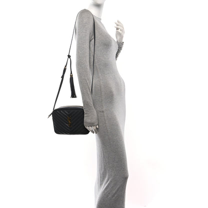 Saint Laurent Calfskin Matelasse Monogram Lou Camera Bag Storm 2 of 10