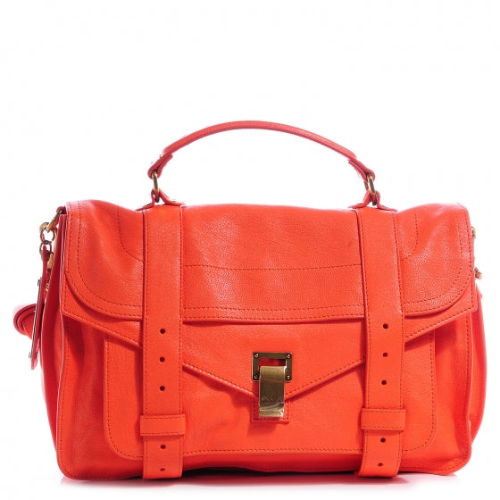 Lambskin PS1 Medium Satchel Grapefruit