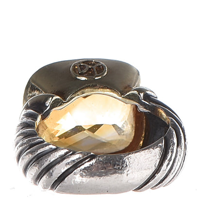 David Yurman Sterling Silver 14K Yellow Gold Citrine 14mm Noblesse Ring 50 5.5 4 of 7