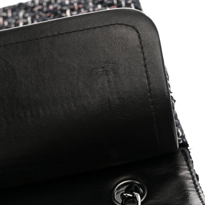 Chanel Tweed Quilted Medium Double Flap Black 11 of 11