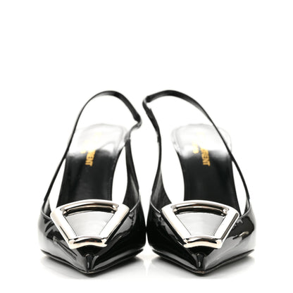 Saint Laurent Vernice Grupy Avenue 95 Slingback Pumps 37 Black 3 of 10