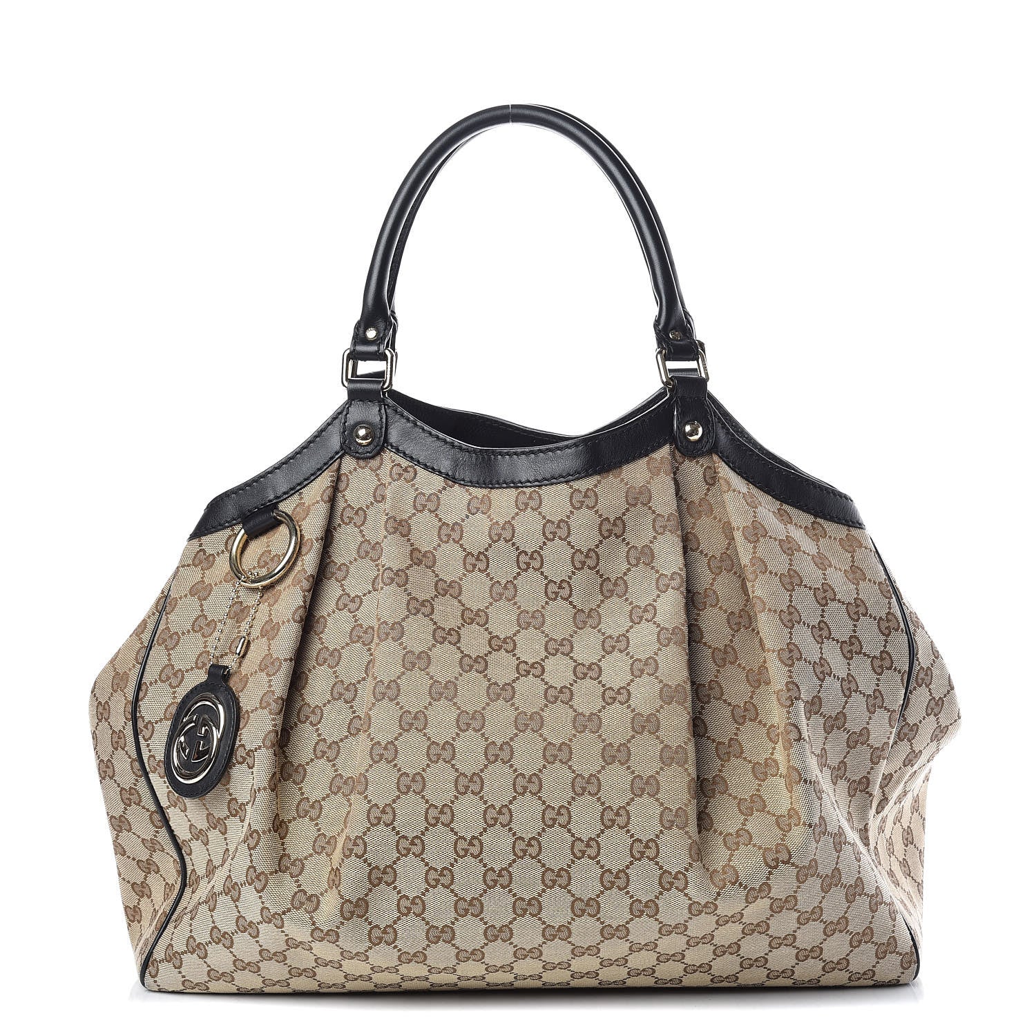 Gucci Monogram Large Sukey Tote Beige Ebony Black 1 of 9