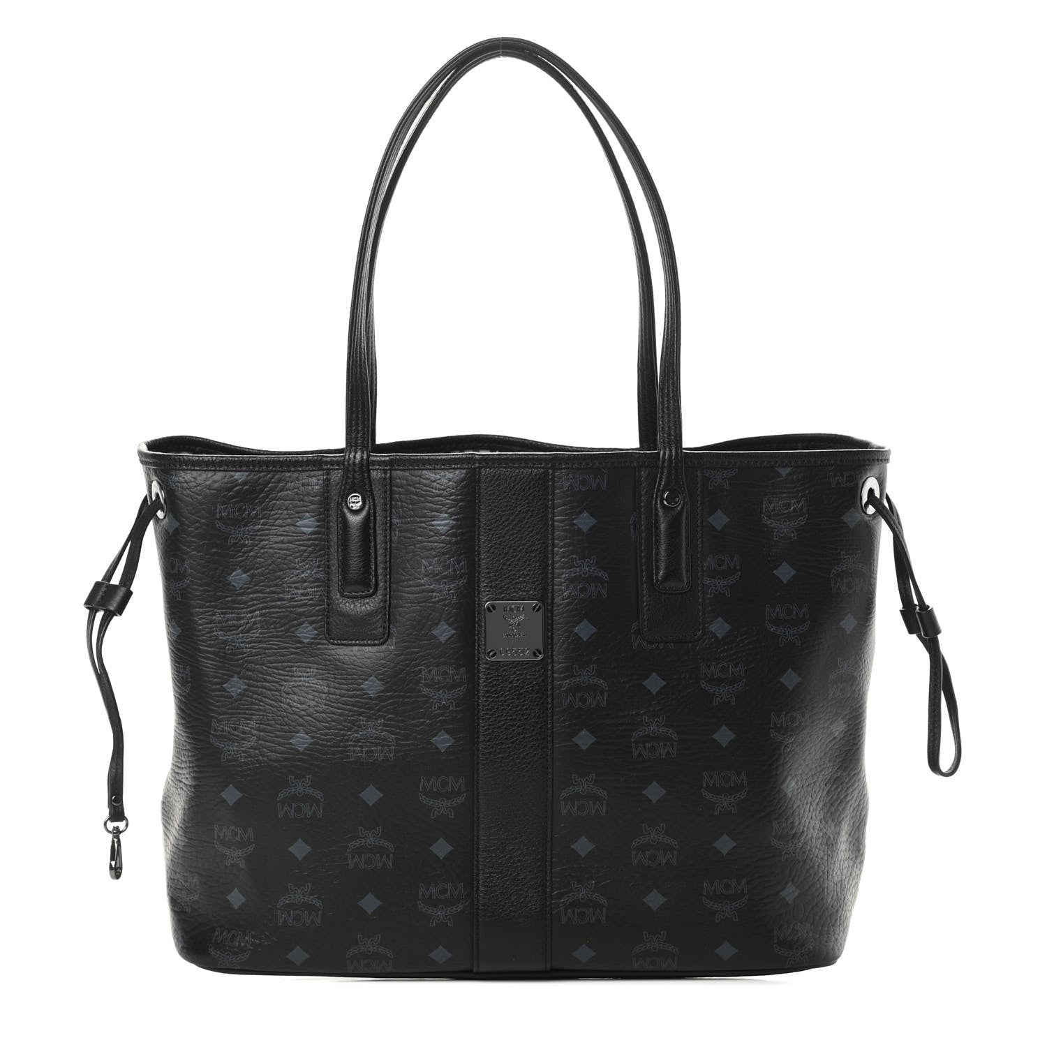 MCM Visetos Medium Liz Reversible Shopper Tote Black 1 of 18
