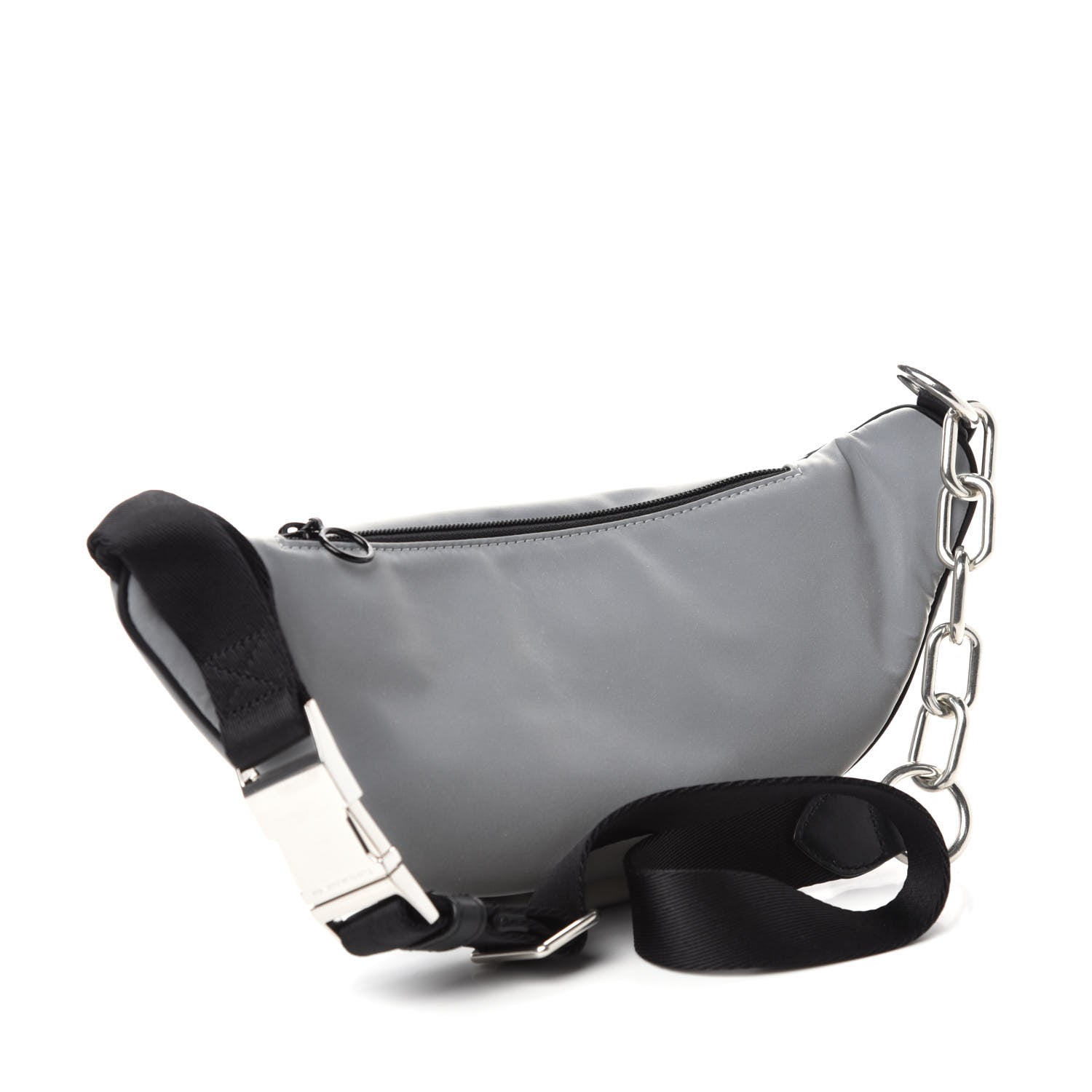 Alexander Wang Nylon Logo Printed Attica Belt Bag Reflective Silver 3 of 9