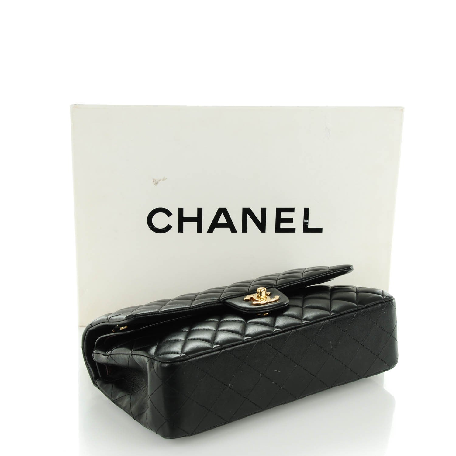 Chanel Lambskin Quilted Medium Double Flap Black 4 of 8