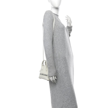 Balenciaga Grained Calfskin XXS Ville Top Handle Bag White Black 2 of 12