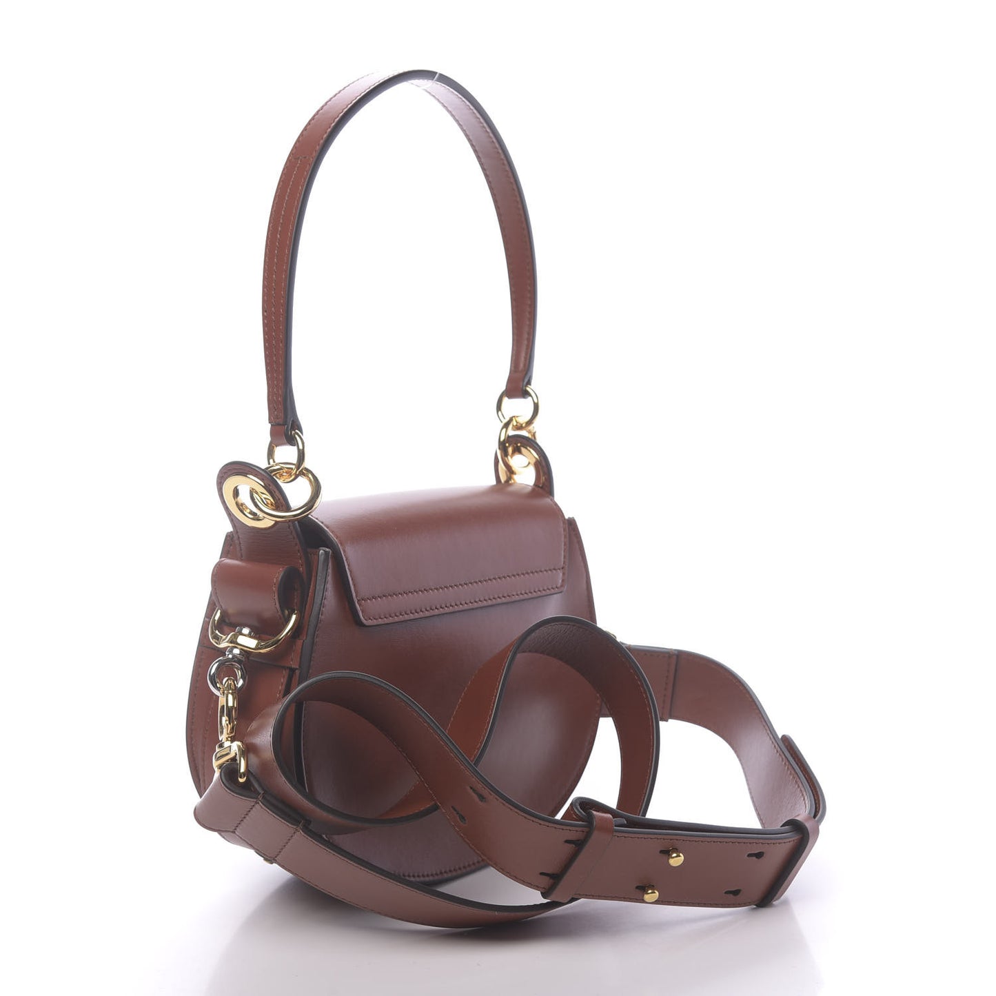 Calfskin Small Tess Bag Sepia Brown
