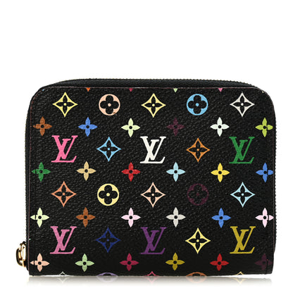 Louis Vuitton Monogram Multicolor Zippy Coin Purse Black Grenade 1 of 10