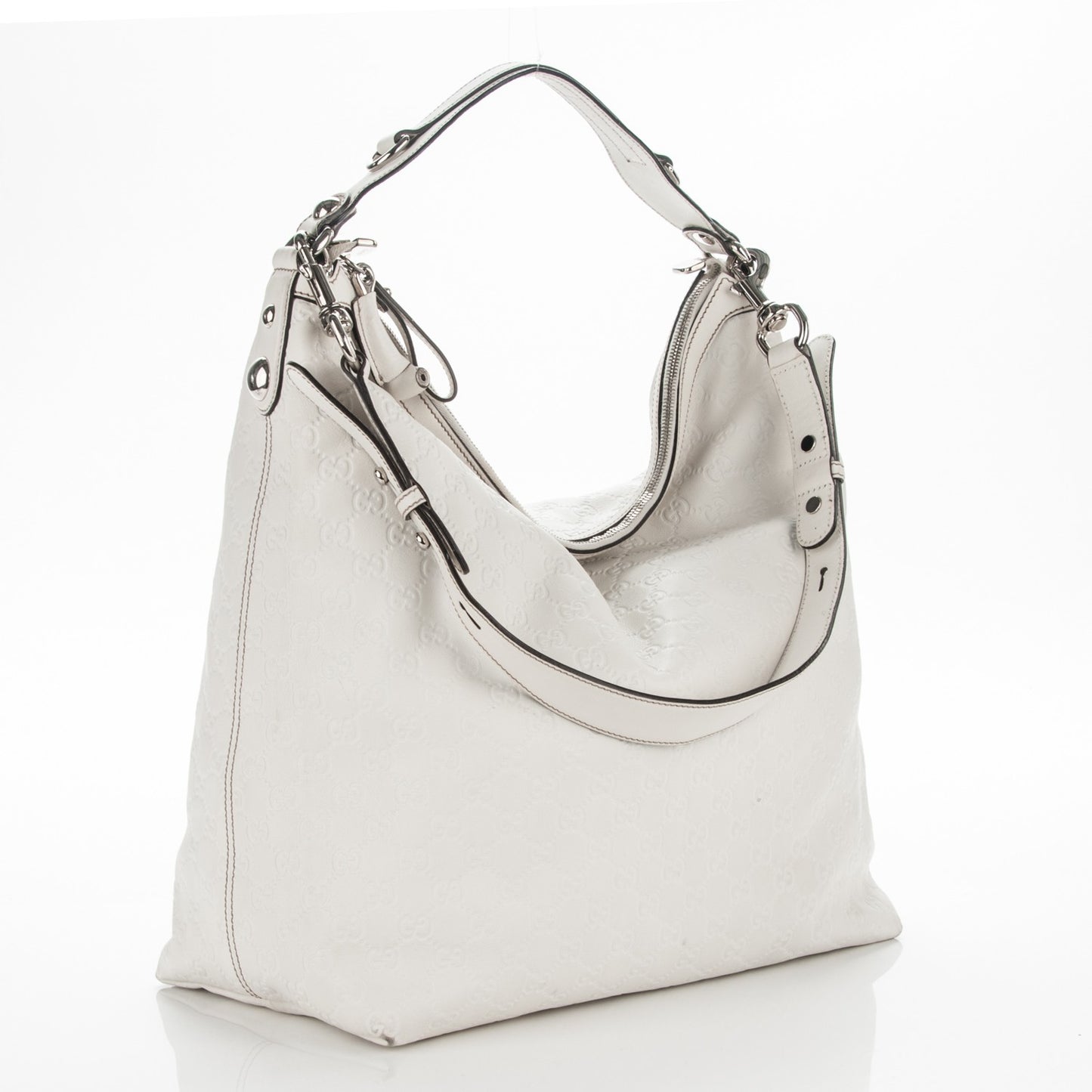 Guccissima Large Icon Bit Hobo Off White