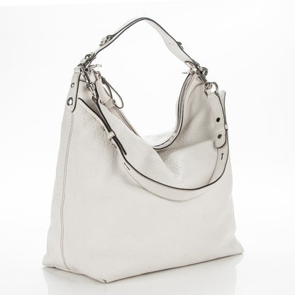Gucci Guccissima Large Icon Bit Hobo Off White 3 of 12