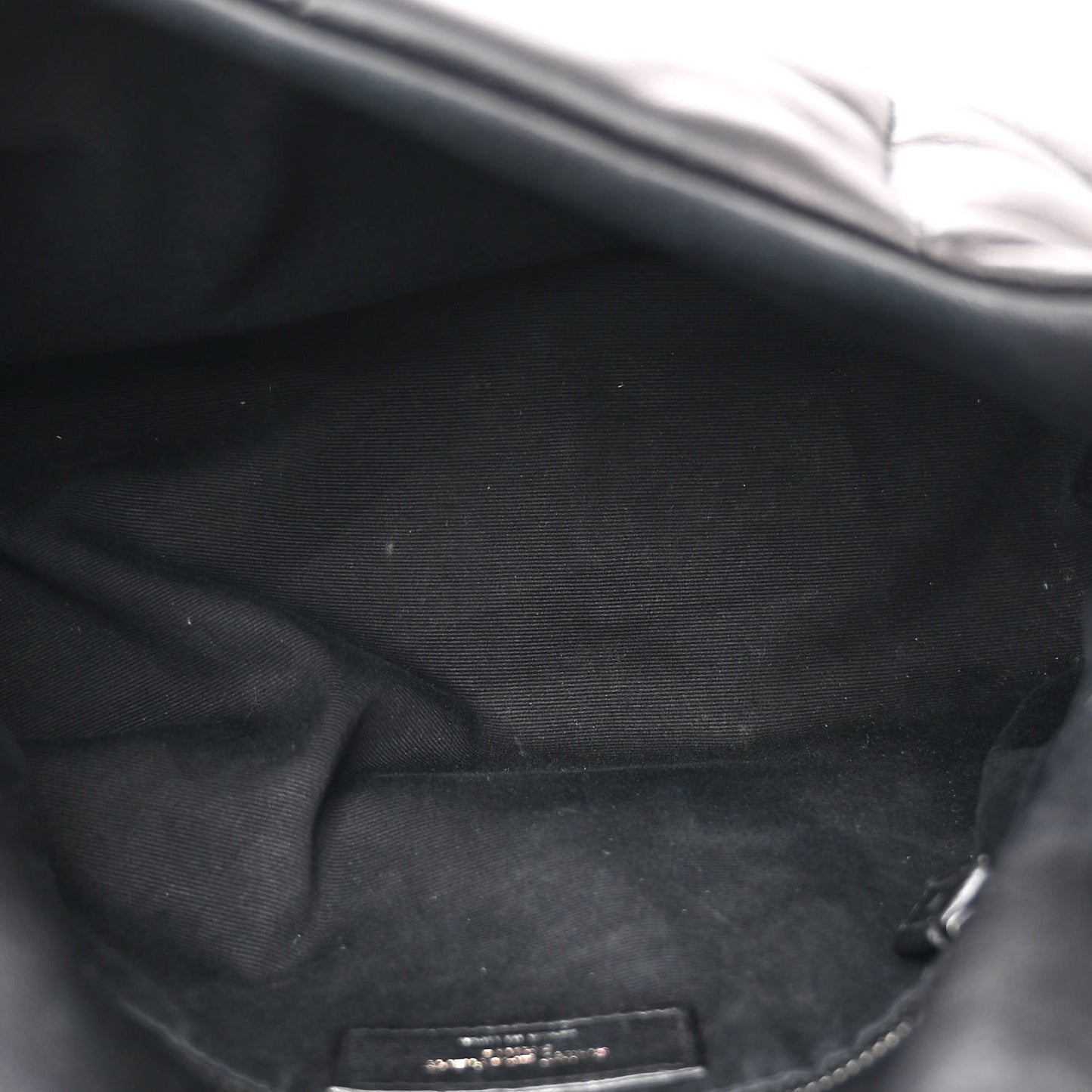 Lambskin Quilted Monogram Monochrome Medium Loulou Puffer Chain Satchel Black