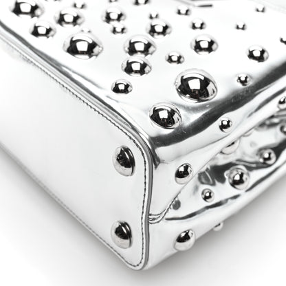 Louis Vuitton LV X YK Metallic Taurillon Brass Metal Dots Capucines BB Silver 9 of 9