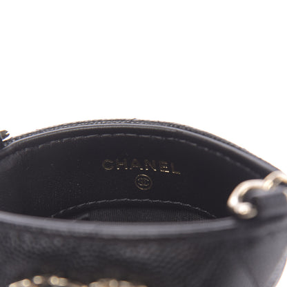 Chanel Caviar Quilted French New Wave Phone Holder With Chain Black 9 of 20