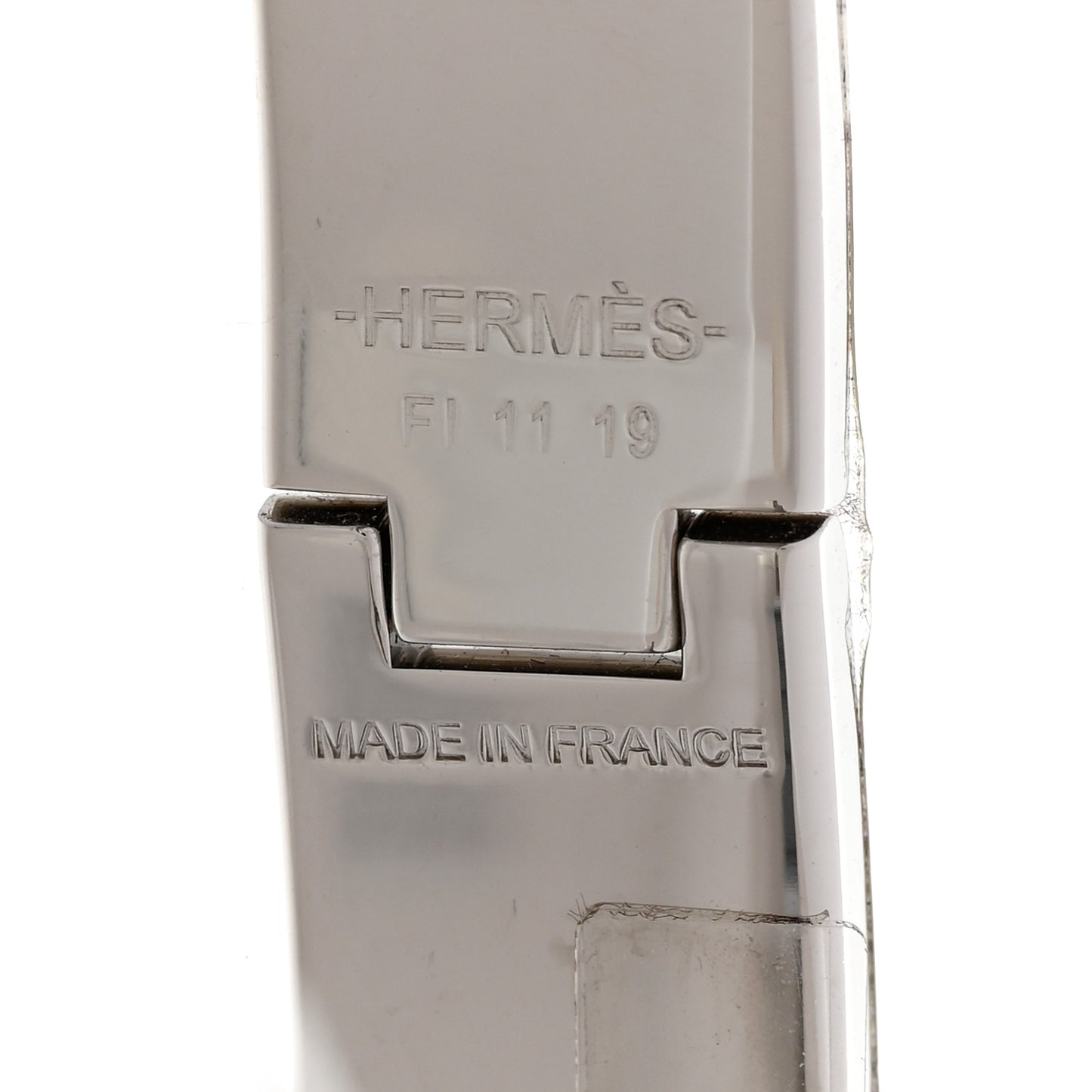 Matte Enamel Narrow Clic Clac HH Bracelet GM White