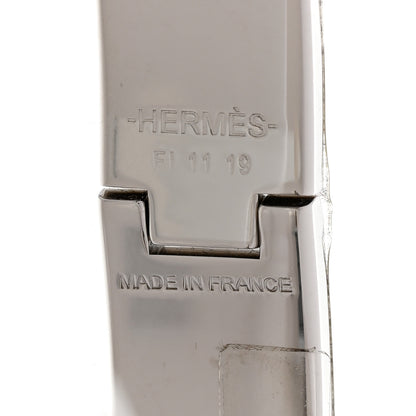 Hermes Matte Enamel Narrow Clic Clac HH Bracelet GM White 4 of 5