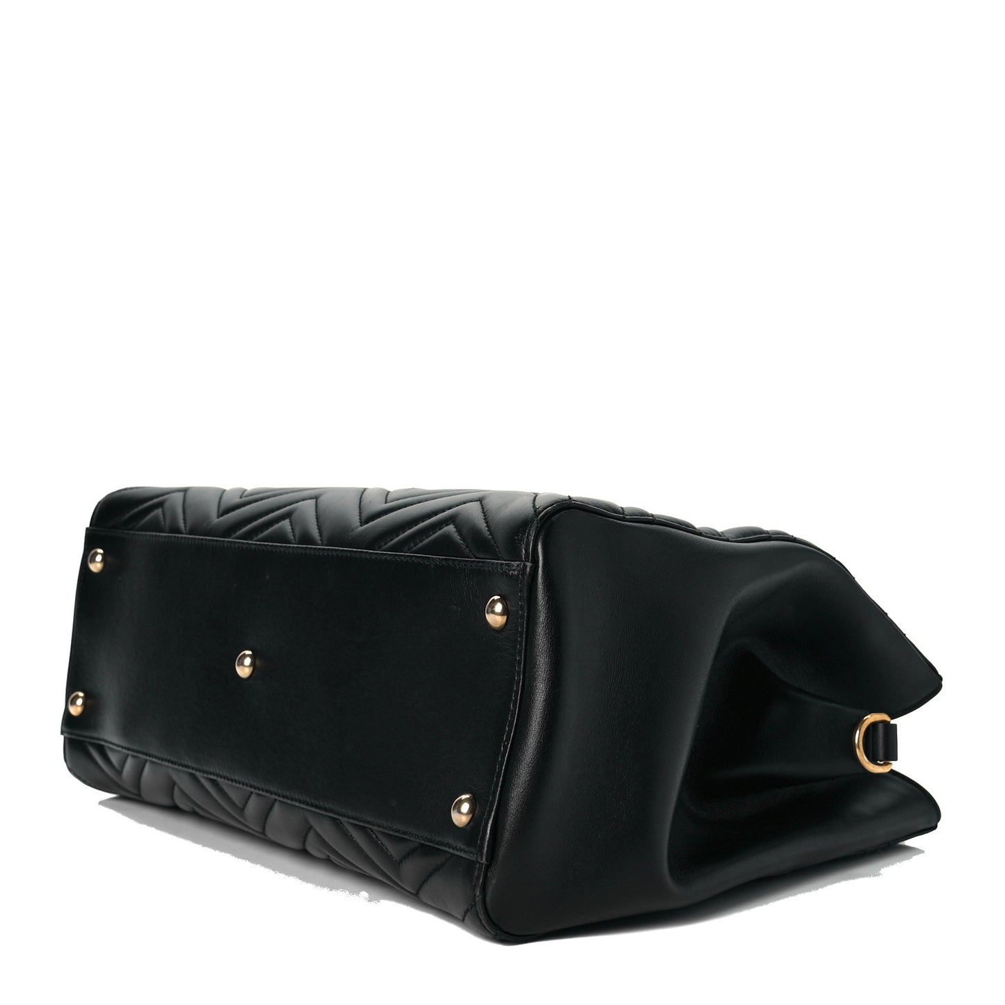 Calfskin Matelasse Medium GG Marmont Tote Black