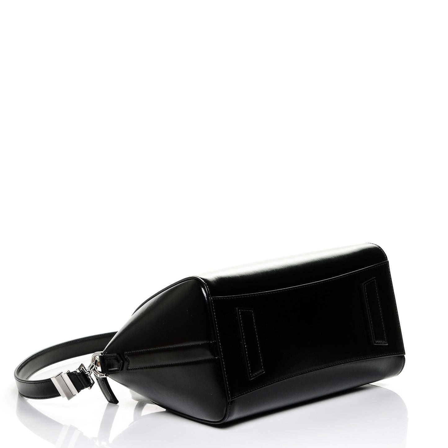 Shiny Lord Calfskin Small Antigona Black