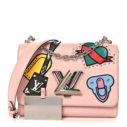 Louis Vuitton Epi Travel Stickers Twist Shoulder Bag Rose Ballerine 2 of 9